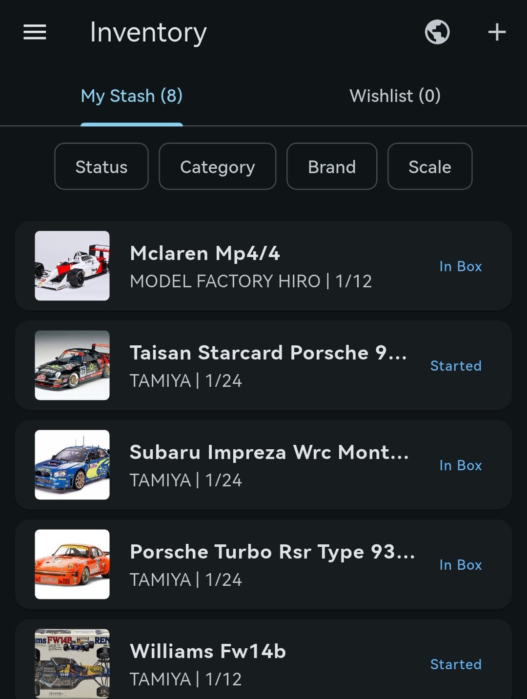 Stash screen